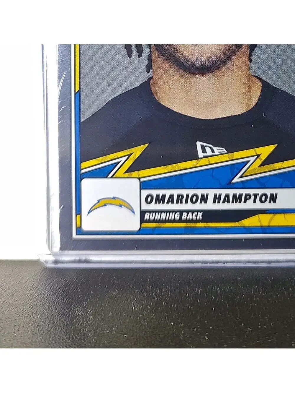 Omarion Hampton 2025 Panini NFL #79 Foil Sticker Card Los Angeles Chargers